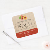 Peach Jam Product Label Sticker Packaging (Envelop)
