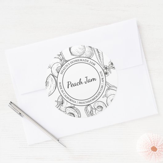 Peach Jam Sketch Modern label (Envelop)