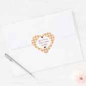 Peach Jelly Wedding Favor Jar Sticker Labels (Envelop)