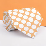 Peach Jumbo Polka Dots Custom Necktie Stropdas<br><div class="desc">Make a bold statement with this custom necktie featuring vibrant jumbo polka dots. Perfect for adding a touch of playful elegance to any outfit, this necktie is a unique and eye-catching accessory that’s sure to turn heads. Whether you’re dressing up for a special occasion or adding some personality to your...</div>
