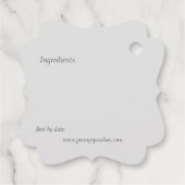 Peach Keuken Koken Inblikken Potje Prijs Bedankjes Labels (Achterkant)