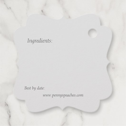 Peach Keuken Koken Inblikken Potje Prijs Bedankjes Labels (Achterkant)