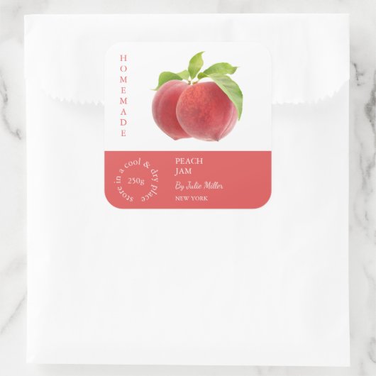 Peach label voor kleine bedrijven (Tas)
