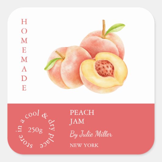 Peach label voor kleine bedrijven (Voorkant)