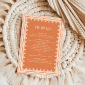 Peach Lace Details Reception Information Wedding Informatiekaartje