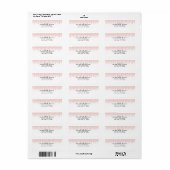 Peach Lace Return Address Labels (Full Sheet)