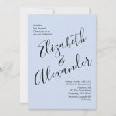 Peach Light Blue Wedding Rozen Floral Kaart (Voorkant)