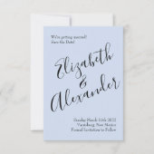 Peach Light Blue Wedding Rozen Floral Kaart (Voorkant)