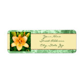 Peach Lily Photo Etiket (Voorkant)