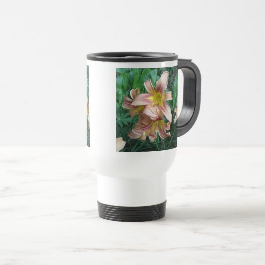 Peach Lily Travel Mug Reisbeker (Voorkant rechts)