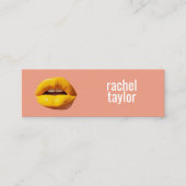 Peach Lips Modern Professional Mini Visitekaartje (Voorkant)