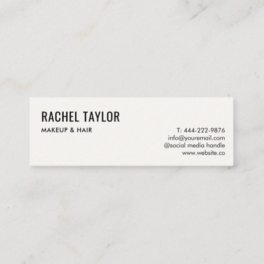 Peach Lips Modern Professional Mini Visitekaartje (Achterkant)