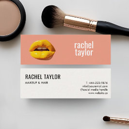 Peach Lips Modern Professional Mini Visitekaartje