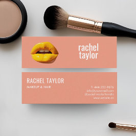 Peach Lips Modern Professional Mini Visitekaartje