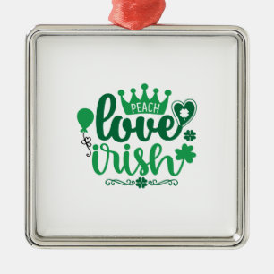 Peach Love Irish Metalen Ornament