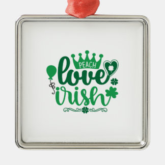 Peach Love Irish Metalen Ornament
