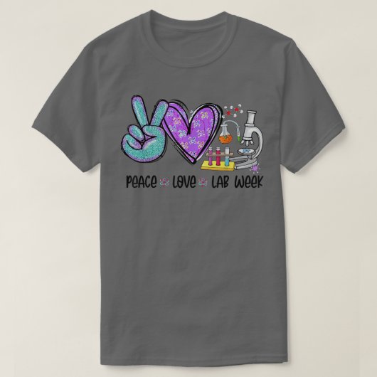 Peach Love Lab Week 2022 Laboratory Tech Technolog T-shirt (Design voorkant)