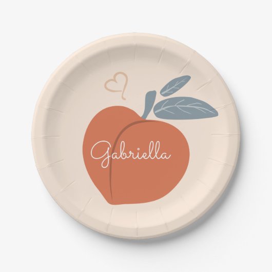 Peach Love Papieren Bordje (Voorkant)