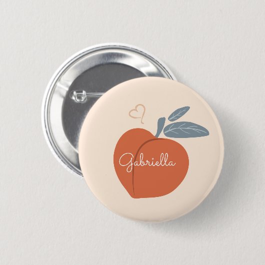 Peach Love Ronde Button 5,7 Cm (Voorkant /achterkant)