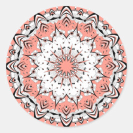 Peach Mandala (Design 3) Stickers