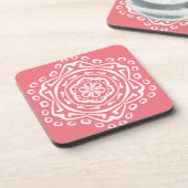 Peach Mandala Drankjes Onderzetter (Linkerzijde)