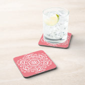Peach Mandala Drankjes Onderzetter (Rechterzijde)