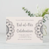 Peach Mandala Eid al-Fitr Kaart (Staand voorkant)