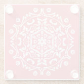 Peach Mandala Glazen Onderzetter (Achterkant)