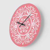 Peach Mandala Grote Klok (Hoek)