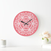 Peach Mandala Grote Klok (Huis)