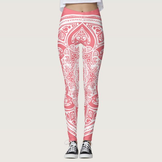 Peach Mandala Leggings (Voorkant)