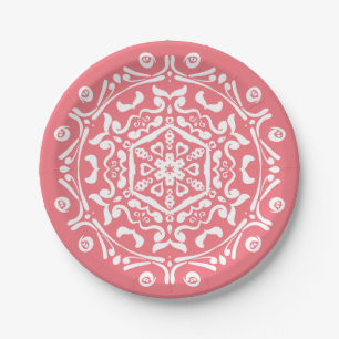 Peach Mandala Papieren Bordje