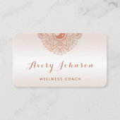 Peach Mandala Wellness Coach Modern Social Media Visitekaartje (Voorkant)