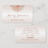 Peach Mandala Wellness Coach Modern Social Media Visitekaartje (Voorkant / Achterkant)