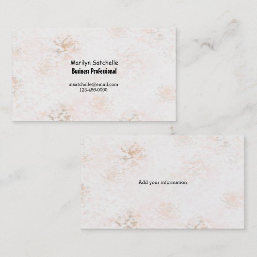 Peach Marble Abstract contemmodern Visitekaartje (Voorkant / Achterkant)