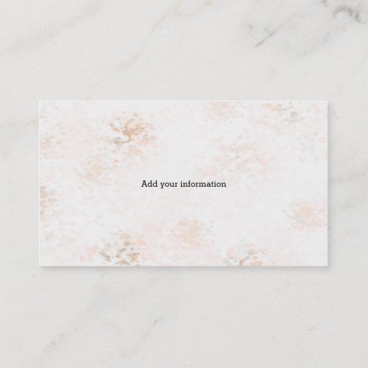 Peach Marble Abstract contemmodern Visitekaartje (Achterkant)