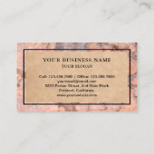 Peach Marble Granite Splashback Kitchen Countertop Visitekaartje (Achterkant)