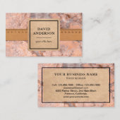 Peach Marble Granite Splashback Kitchen Countertop Visitekaartje (Voorkant / Achterkant)