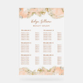 Peach Marbling Design prijslijst Acryl Bord (Voorkant)