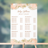 Peach Marbling Design prijslijst Acryl Bord (Neutraal)