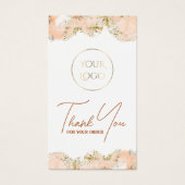 Peach marbling ontwerp bijsluiter visitekaartje (Voorkant)