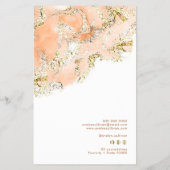 Peach marbling ontwerp prijslijst flyer (Achterkant)