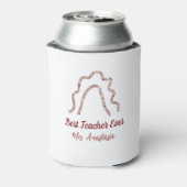 Peach marron glitter rainbow teacher appreciation  blikjeskoeler (Blikje Achterkant)