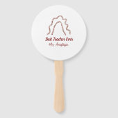 Peach marron glitter rainbow teacher appreciation  handwaaier (Achterkant)