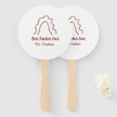 Peach marron glitter rainbow teacher appreciation  handwaaier (Voorkant en achterkant)