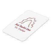 Peach marron glitter rainbow teacher appreciation  magneet (Linkerzijde)