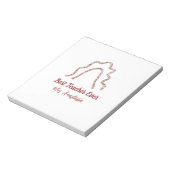 Peach marron glitter rainbow teacher appreciation  notitieblok (Linkerzijde)