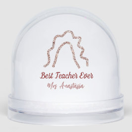 Peach marron glitter rainbow teacher appreciation  sneeuwbol