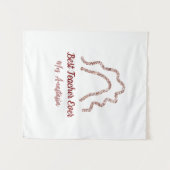 Peach marron glitter rainbow teacher appreciation wandkleed (Voorkant (horizontaal))