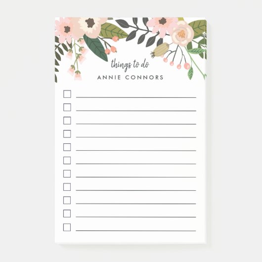 Peach Meadow | Aangepast om lijst te doen Post-it® Notes (Voorkant)